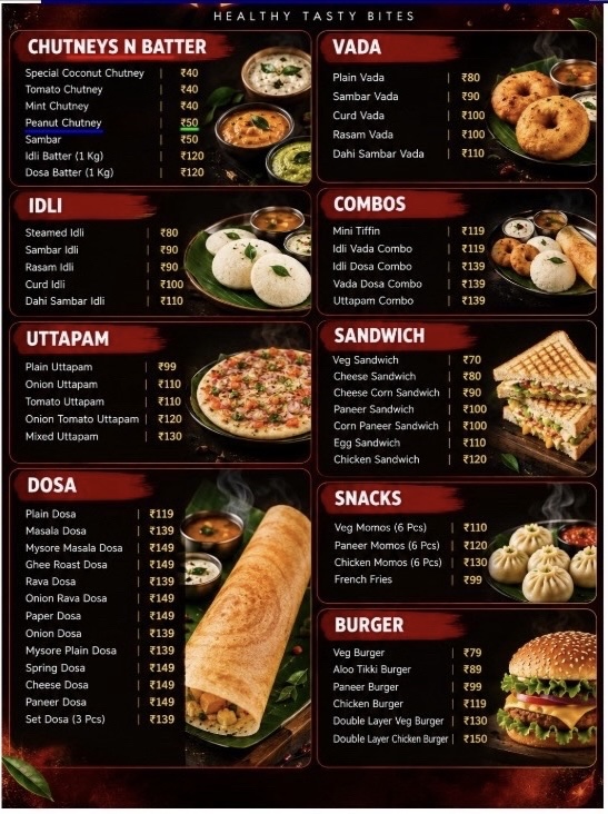Healthy Tasty Bites restaurant menu image
